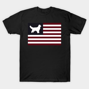 Golden Retriever Flag T-Shirt